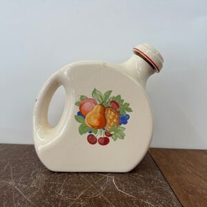 Vintage Universal Cambridge Oven‎ Proof Cream Ceramic Fruit Decanter Jug